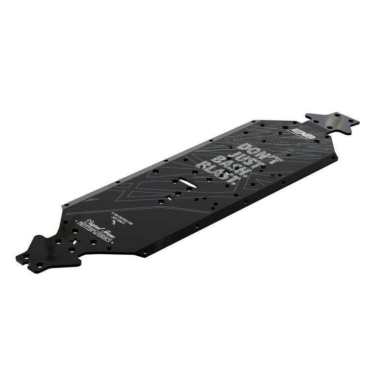 ARRMA chassiplatta XLWB 7075-T6 aluminium svart