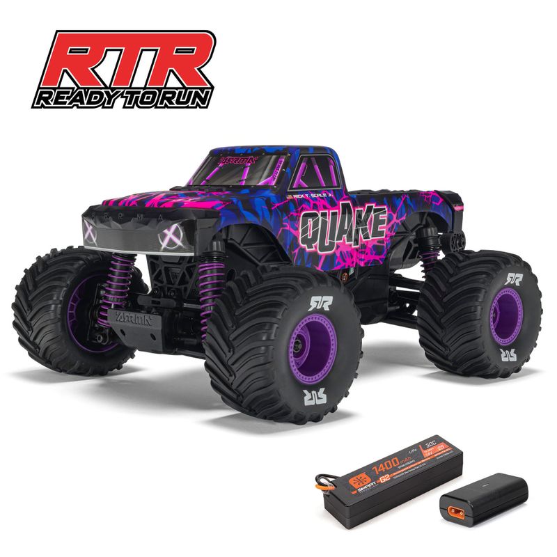 1/16 QUAKE GROM 4X4 RTR Borstad Monster Truck (inkl. batteri/laddare)