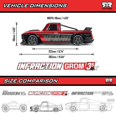 ARRMA INFRACTION GROM 3S gul/svart ARA2315ST2 – produktbild 32