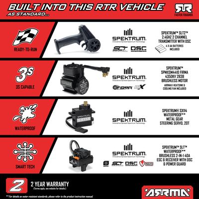 ARRMA INFRACTION GROM 3S gul/svart ARA2315ST2 – produktbild 31