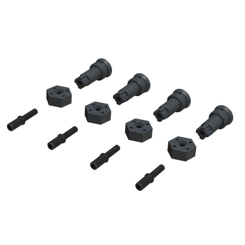 Hjulaxlar och Hex Set Granite Grom 1:18/Typhon Grom 1:18