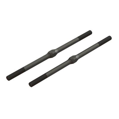 Justerbara länkar stål 95mm svarta ARRMA 2 st