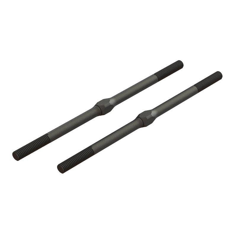Justerbara länkar stål 95mm svarta ARRMA 2 st