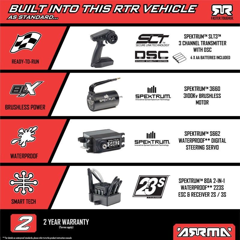 ARRMA Senton 3S 223S DSC 4x4 RTR Borstlös Short Course (utan batteri/laddare)