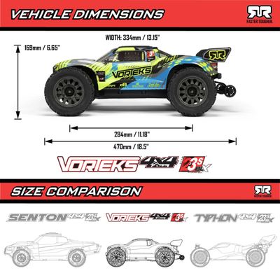 ARRMA Vorteks 223S DSC 4x4 RTR Borstlös Truck (utan batteri/laddare)