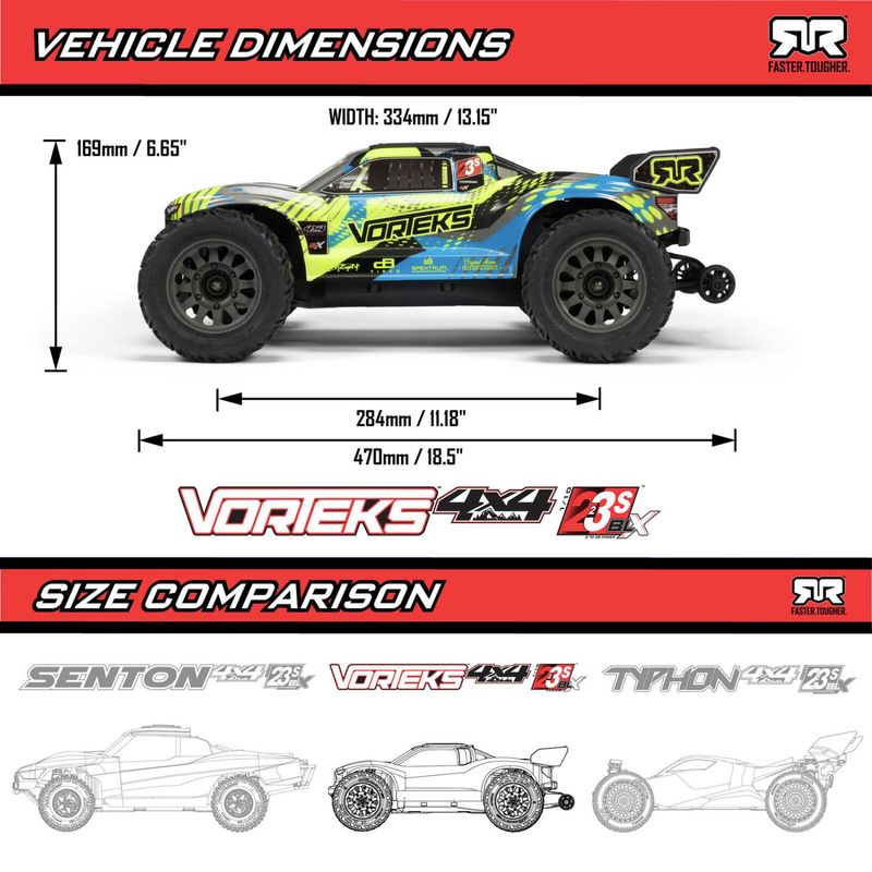 ARRMA Vorteks 223S DSC 4x4 RTR Borstlös Truck (utan batteri/laddare)