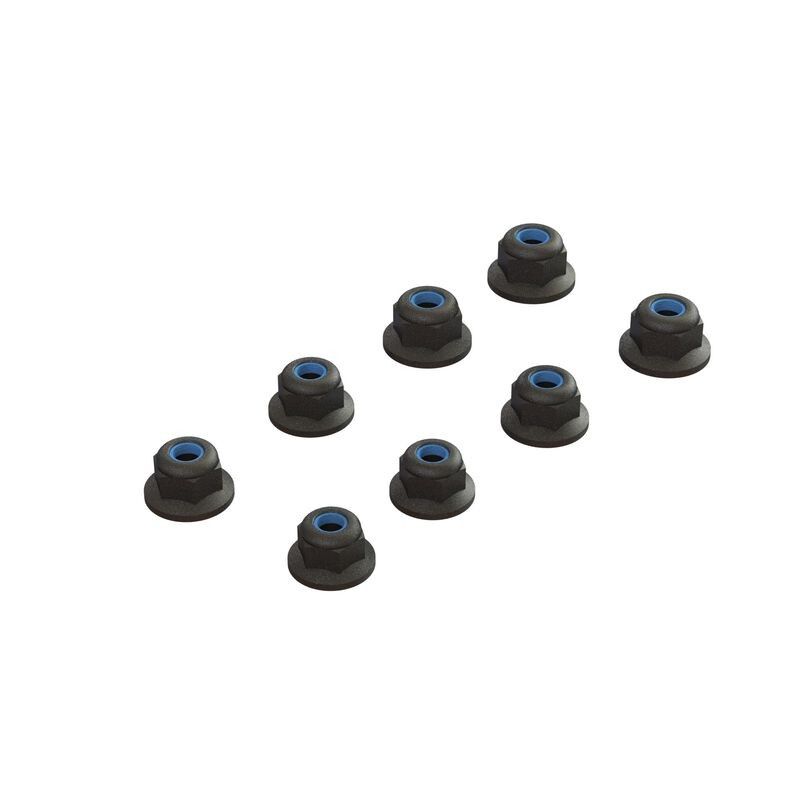 Flänslåsmutter M3 svart ARRMA (4 st)