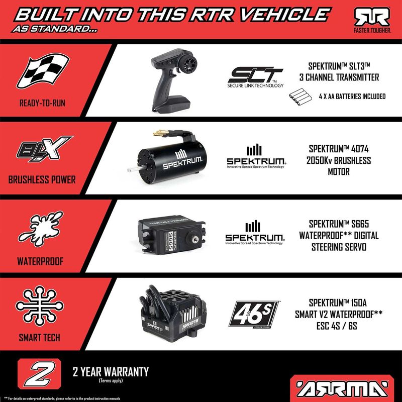 ARRMA Kraton 6S V6 RTR Borstlös Speed Truck (utan batteri/laddare)
