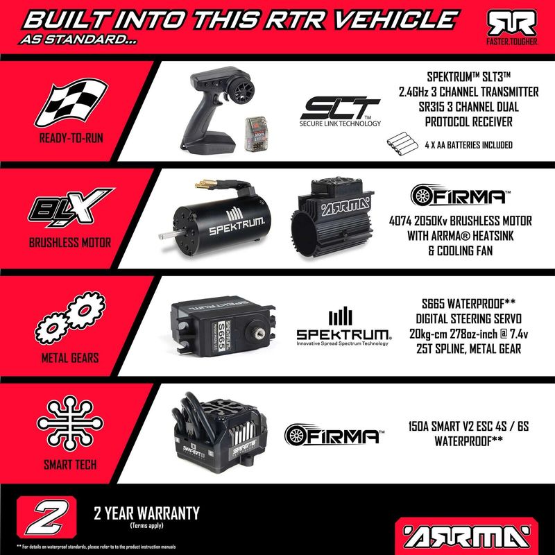 ARRMA Kraton 6S EXB 4x4 RTR V6 Borstlös Speed Truck