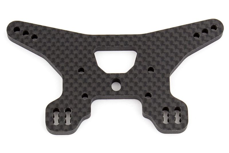 REAR SHOCK TOWER, WOVEN CARBON FIBRE TEAM ASS B64