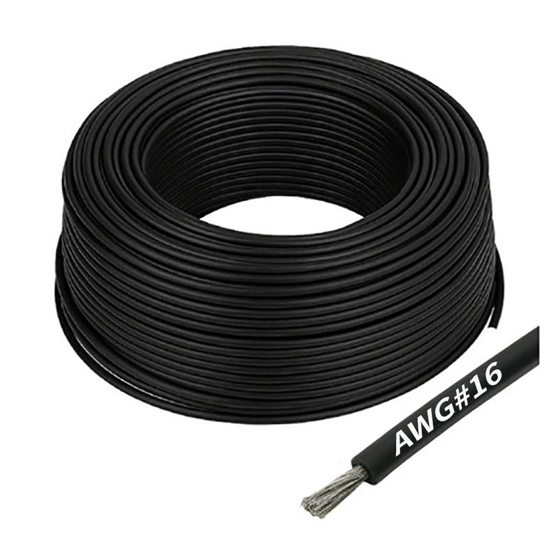 Gens ace silikonkabel AWG 16, svart, 1 m