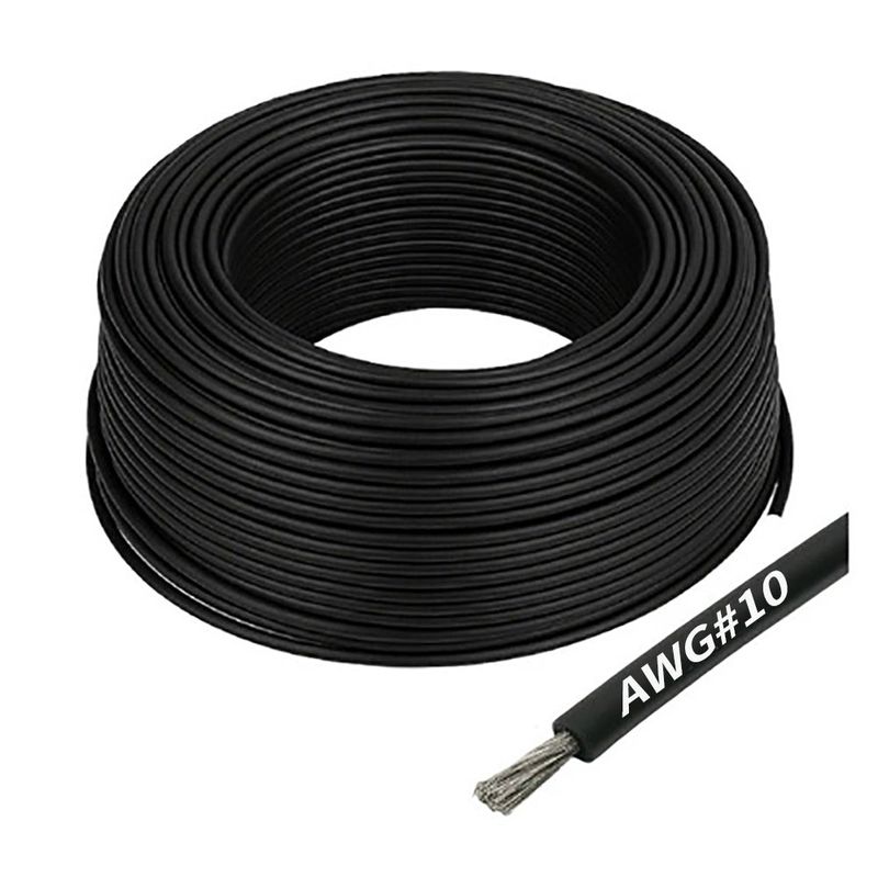Gens ace silikonkabel AWG 10, svart, 1 m