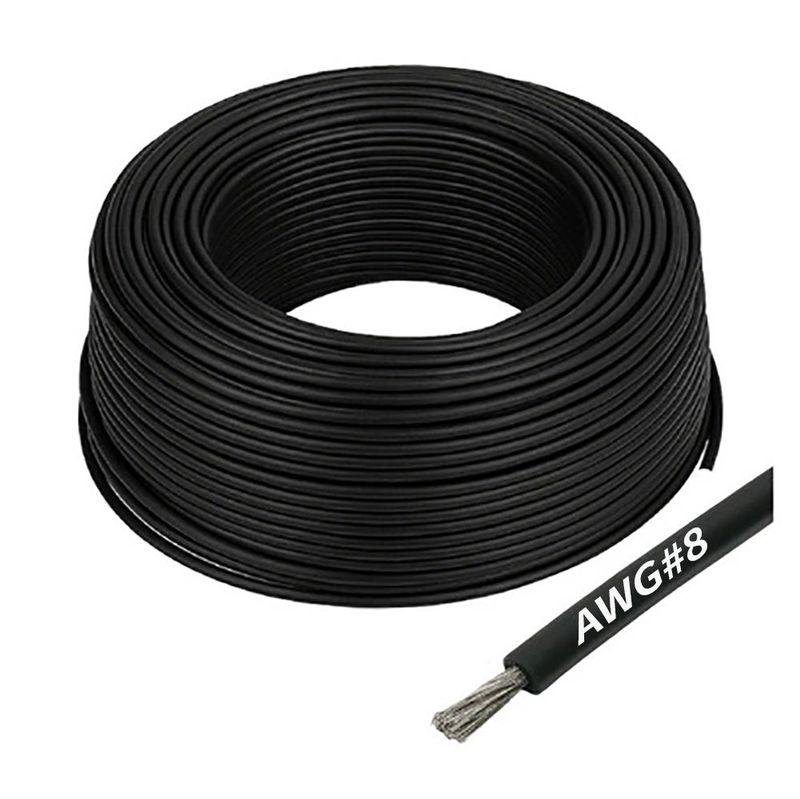 Gens ace silikonkabel AWG 8, svart, 1 m