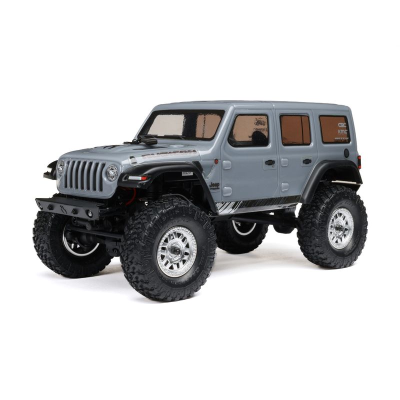 1/24 SCX24 2019 Jeep Wrangler JLU CRC 4X4 RTR Borstad Rock Crawler (inkl. batteri/laddare) Grå