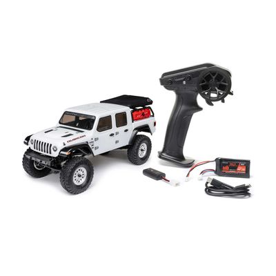 1/24 SCX24 Jeep JT Gladiator 4X4 RTR Borstad Rock Crawler (inkl. batteri/laddare) Vit