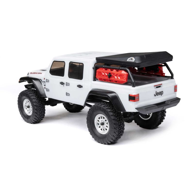 1/24 SCX24 Jeep JT Gladiator 4X4 RTR Borstad Rock Crawler (inkl. batteri/laddare) Vit