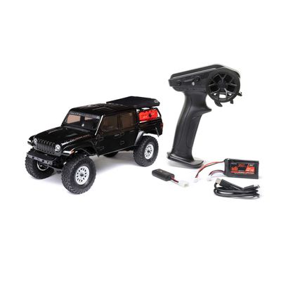 1/24 SCX24 Jeep JT Gladiator 4X4 RTR Borstad Rock Crawler (inkl. batteri/laddare) Svart