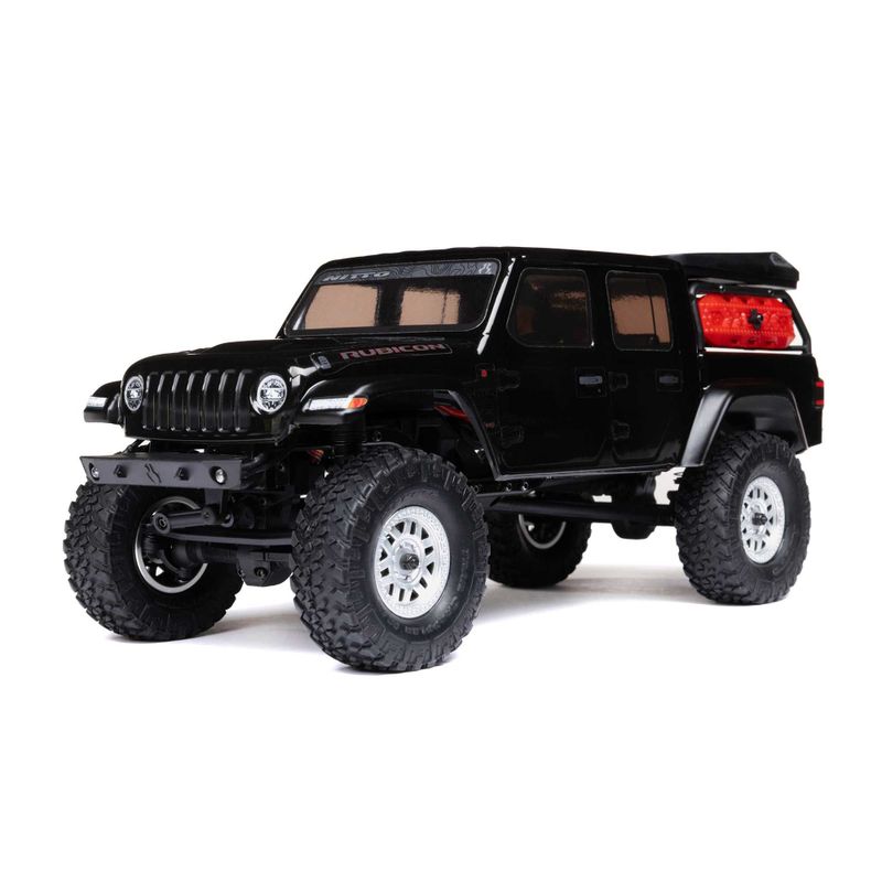 1/24 SCX24 Jeep JT Gladiator 4X4 RTR Borstad Rock Crawler (inkl. batteri/laddare) Svart