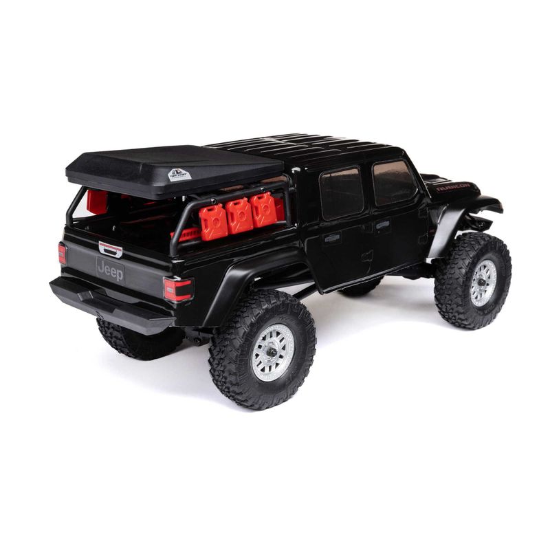 1/24 SCX24 Jeep JT Gladiator 4X4 RTR Borstad Rock Crawler (inkl. batteri/laddare) Svart