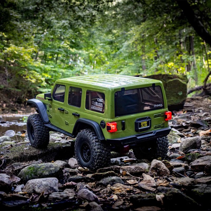 1/6 SCX6 Jeep JLU Wrangler 4X4 RTR Brushless Rock Crawler Grön