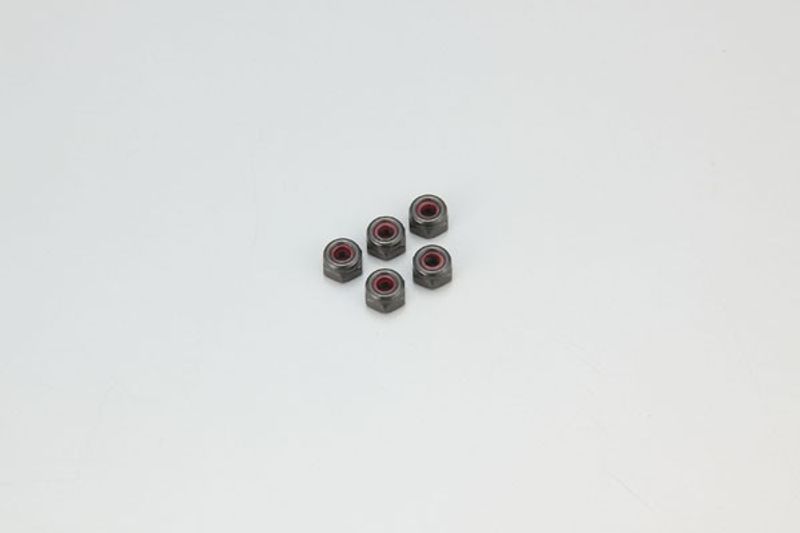 Kyosho 1-N2630N – M2.6x3.0mm Mutter, Svart, Stål, 5 st