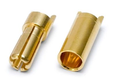 Guldkontakter 5,5mm. 1 par.