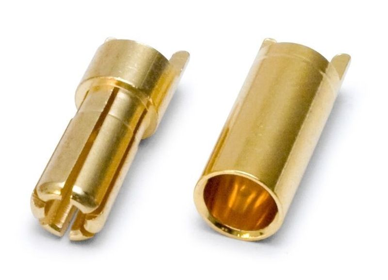 Guldkontakter 5,5mm. 1 par.