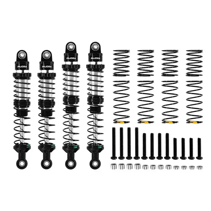 INJORA DRX Dual-Rate Spring Oil Shocks 90mm+100mm for 1/10 TRX4 SCX10 III