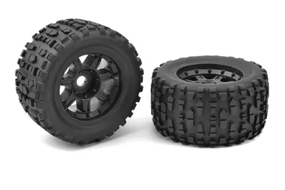 XL4S MT däck - Grabber - Limmade på Svarta fälgar - 1 Par
