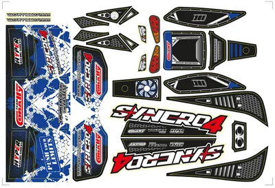 Dekalkit kaross - Syncro - Pre-Cut - Blå  - 1 st