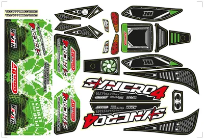 Dekalkit kaross - Syncro - Pre-Cut - Grön  - 1 st