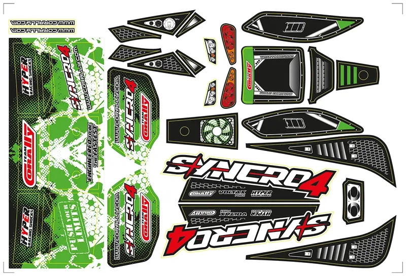 Dekalkit kaross - Syncro - Pre-Cut - Grön  - 1 st