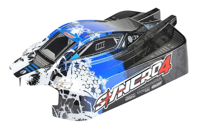 Polycarbonat kaross - Syncro 4 - målad - klippt - dekaler - Blue Color - 1 st