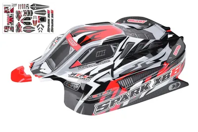Polycarbonat kaross - Spark XB6 - målad - klippt - dekaler - Color Red - 1 st