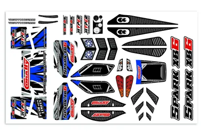 Dekalkit kaross - Spark XB6 - Pre-Cut - Blå  - 1 st