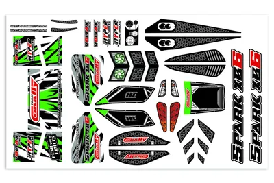 Dekalkit kaross - Spark XB6 - Pre-Cut - Grön  - 1 st