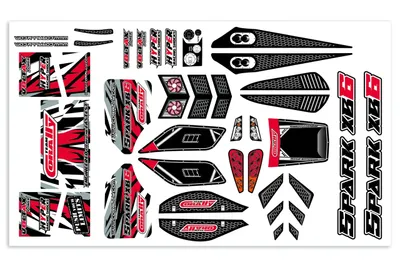 Dekalkit kaross - Spark XB6 - Pre-Cut - Röd  - 1 st