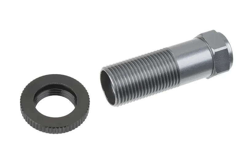 Servoräddare torn inkl. mutter - Aluminum - Titanium - Svart - 1 Set