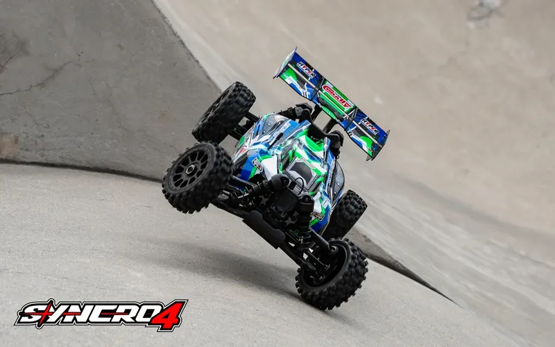 Team Corally SYNCRO-4 - RTR - Grön - Borstlös 3-4S