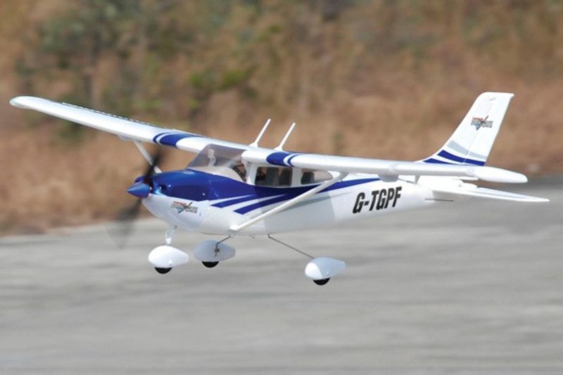 TOP GUN PARK FLITE CESSNA 182 SKYLANE RTF MODE 2 - BLÅ