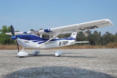 TOP GUN PARK FLITE CESSNA 182 SKYLANE RTF MODE 2 - BLÅ