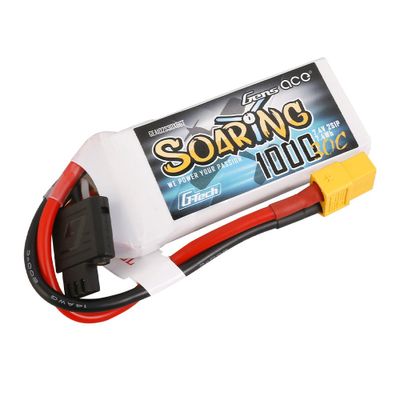 Gens ace Soaring 1000mAh 2S 7,4V 30C LiPo-batteri med XT60 – produktbild 3