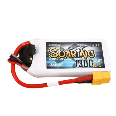 Gens ace Soaring 1300mAh 2S 7,4V 30C LiPo-batteri med XT60 – produktbild 1