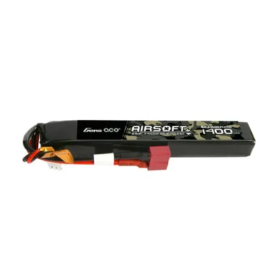 Gens ace 25C 1400mAh 2S1P 7.4V Airsoft Gun Lipo-batteri med Deans(T) kontakt