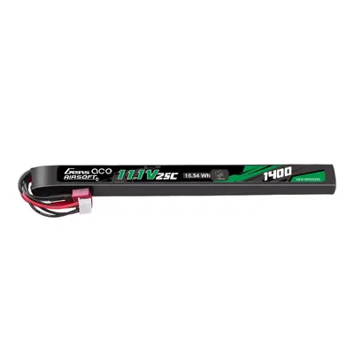 Gens ace 25C 1400mAh 3S1P 11.1V Airsoft Gun Lipo-batteri med T-kontakt