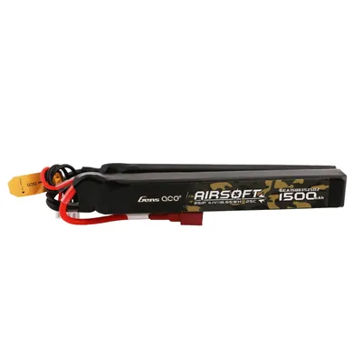 Gens ace 25C 1500mAh 3S1P 11.1V Nunchuck 2X Airsoft Gun Lipo-batteri med T-kontakt