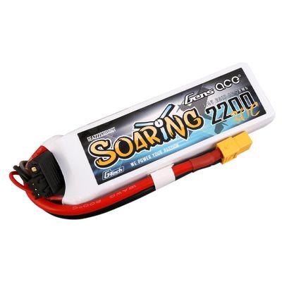 Gens ace Soaring 2200mAh 2S 7,4V 30C LiPo-batteri med XT60 – produktbild 2
