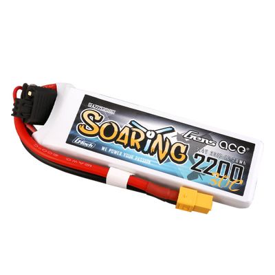 Gens ace Soaring 2200mAh 2S 7,4V 30C LiPo-batteri med XT60 – produktbild 3