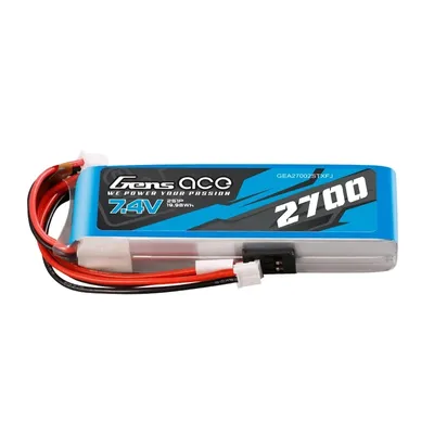 Gens ace 2700mAh 7.4V 2S Lipo Battery with Futaba+JST-EHR kontakt