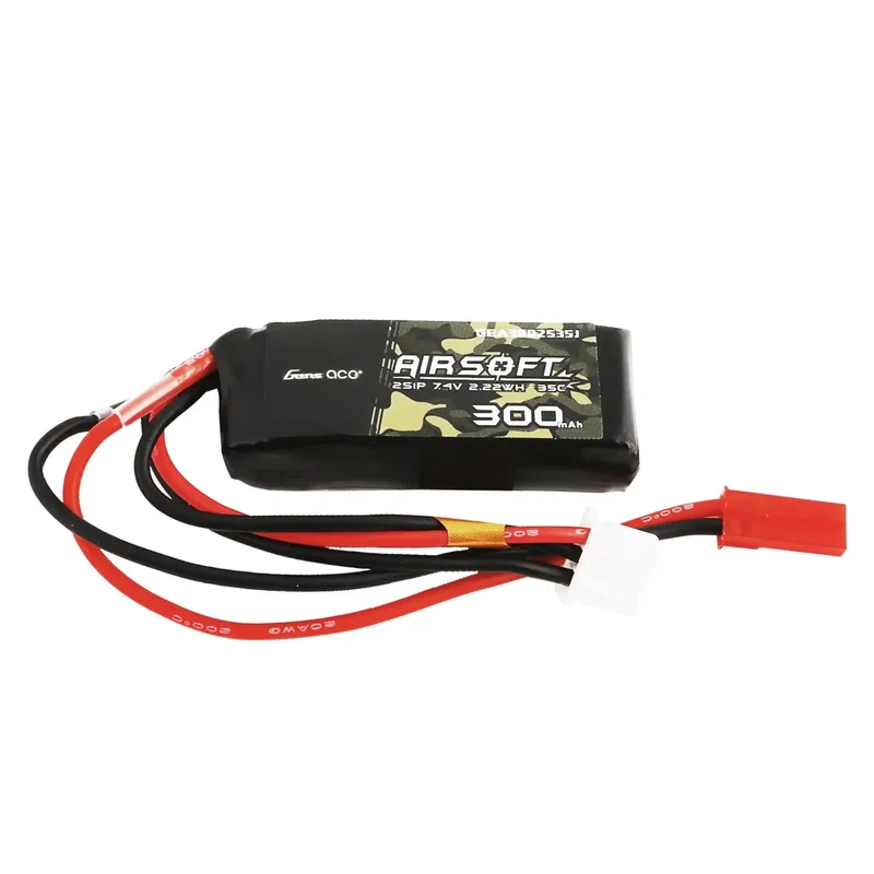 Gens ace 35C 300mAh 2S1P 7.4V Airsoft Gun ( HPA ) Lipo-batteri med JST-SYP Plug